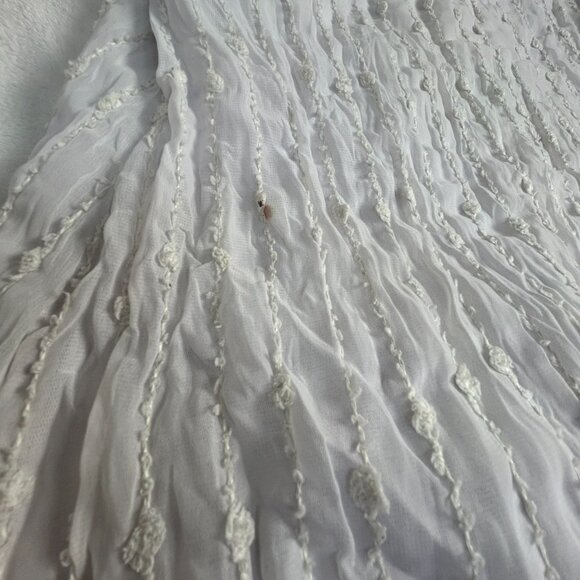 Pretty Angel Womens White Lace Boho Button Down Blouse Top Size Medium Collared - Picture 4 of 11